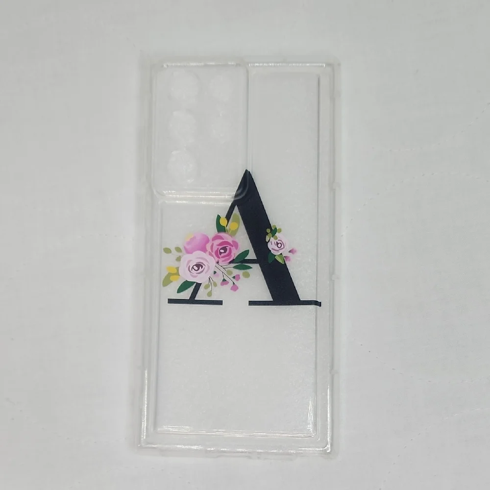 Samsung Galaxy S22 Ultra Floral A Initial Phone Case